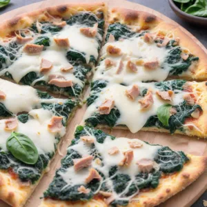 Pizza de Atún y Espinacas Keto