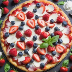 Pizza de Coco y Frutas Rojas Keto