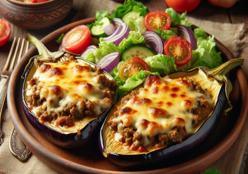 Berenjenas rellenas keto, sabrosas y saludables