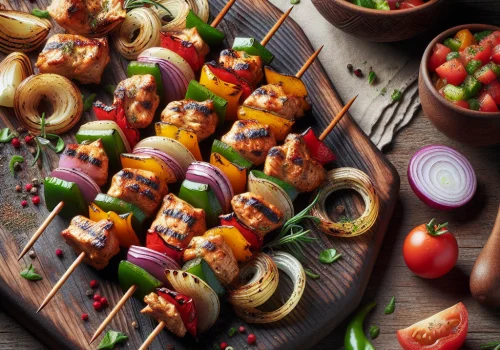 Brochetas de pollo keto, jugosas y fáciles