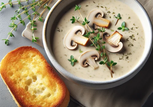 Crema de champiñones keto, cremosa y saludable