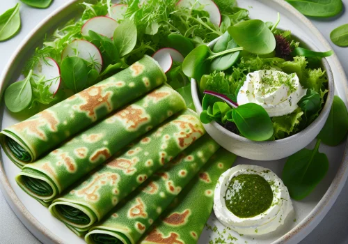 Crepes de espinacas keto, ligeros y saludables