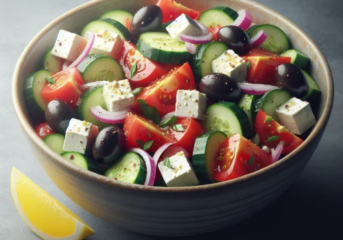Ensalada griega keto, fresca y deliciosa