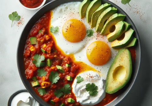 Huevos rancheros keto, picantes y sabrosos
