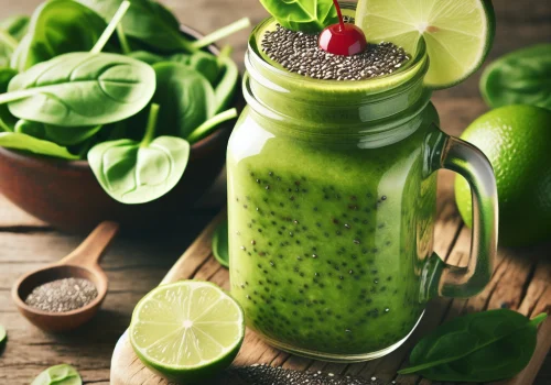 Smoothie verde keto refrescante y nutritivo