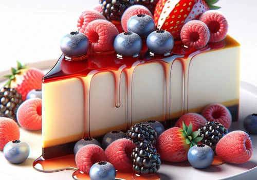 Tarta de queso y frutos rojos keto, cremosa y sin azúcar