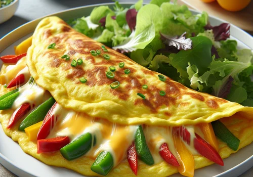Tortilla de pimientos y queso keto, esponjosa y deliciosa